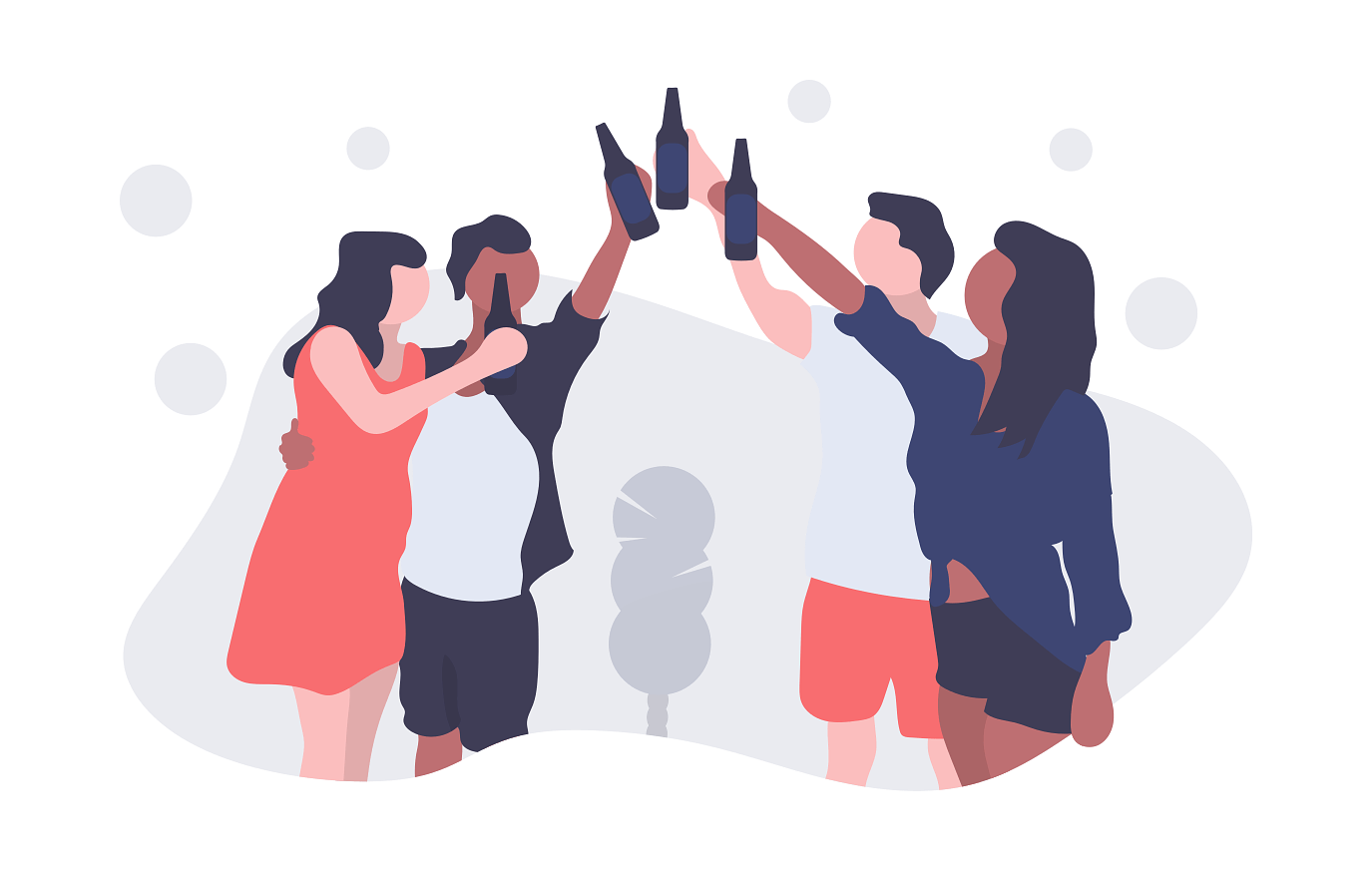 people sitting around table with wine glasses and wine bottle